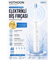 Şarjlı Diş Fırçası 15000 Vpm Titreşim Gücü, 500mah Batarya, 5 Temizlik Modu Beyaz