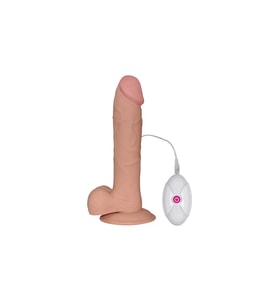 23 cm Geliştirilmiş Doku Ultra Yumuşak Titreşimli Realistik Penis