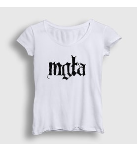 Presmono Kadın Beyaz Logo Mgla T-Shirt 165121tt (Beyaz)