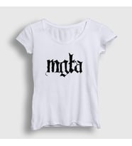 Presmono Kadın Beyaz Logo Mgla T-Shirt 165121tt (Beyaz)
