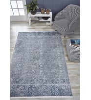 Gri Halı Dijital Baskı Modern Geometrik Desenli Salon Halısı Yıkanabilir Yumuşak Dokulu