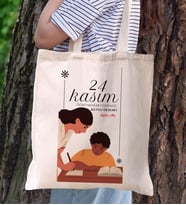 BK Gift Kişiye Özel Öğretmenler Günü Tasarımlı Kanvas Bez Çanta- 5, Öğretmene Hediye, Öğretmenler Günü