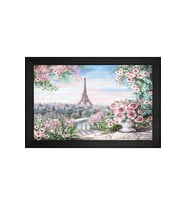 Manzara Temalı Kanvas Tablo 80 x 110 cm Siyah Çerçeve