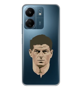 Xiaomi Redmi 13C Uyumlu Steven Gerrard Tasarımlı Şeffaf Telefon Kılıfı