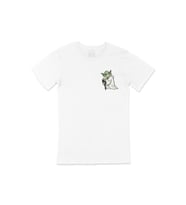 Star Wars Yoda Cep Logo Tasarımlı Beyaz Tişört