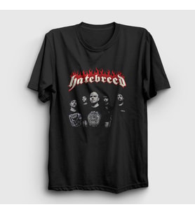 Presmono Unisex Siyah Band Hatebreed T-Shirt 148411tt
