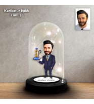 KİŞİYE ÖZEL NARGİLE TASARIMLI IŞIKLI KARİKATÜR FANUS BİBLO FN131