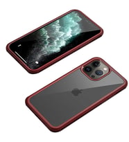 iPhone 12 Pro Kılıf Ön Arka Tam Kapatan Premium 360 Tam Koruma Lüx Kapak (Kırmızı)