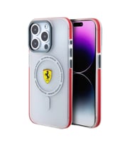 Apple iPhone 15 Pro Kılıf Ferrari Orjinal Lisanslı M-safe Şarj Özellikli Kontrast Bumper SF Ring Kap