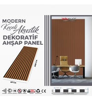 KEÇELİ DEKORATİF AKUSTİK AHŞAP PANEL – BAMBU RENK(60X240CM).