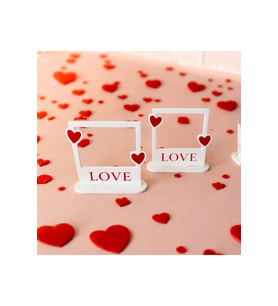 Kalpli Dekoratif Mini Fotoğraf Çerçevesi 3D Baskı Modern Tasarım Masa Üstü LOVE Frame