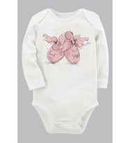 Organik Baskılı Pamuklu Unisex Bebek Body UZUNKOLE28