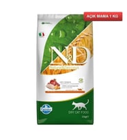 ND Tahılsız Balkabaklı Bıldırcınlı Narlı Kısır Kedi Maması 1 Kg AÇIK
