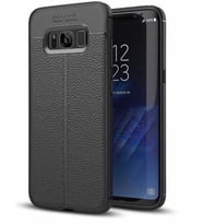 Samsung Galaxy S8 Plus Kılıf Esnek Pu-Deri Leather-Pu Serisi Protected Case (Siyah)
