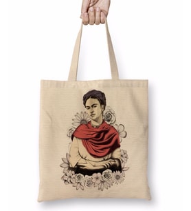 Frida Kahlo 011 Bez Çanta Uzun Saplı