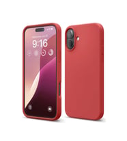 Iphone 16 Kılıf Nano Içi Kadife Silikon - Kırmızı