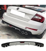 Skoda Octavia Gri Difüzör 4 Krom Egzoz Görünümlü Difizör Arka Ek Body Kit