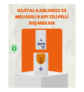 Mey İthalat® Kablosuz Kapı Zili Ev ve Ofis İçin Konforlu Çözüm