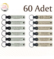 Beyaz & S Kahve, Gönüllü Etkinlikler İçin Anlamlı Hediye, 60’lı Set, Kişiye Özgü Yazılı Anahtarlık