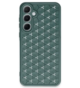 Newface Samsung Galaxy A35 5G Kılıf Petek Silikon Kapak - Koyu Yeşil