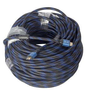 Powermaster Örgülü Çipsetli + Çift Filtreli 40 Metre HDMI Kablo