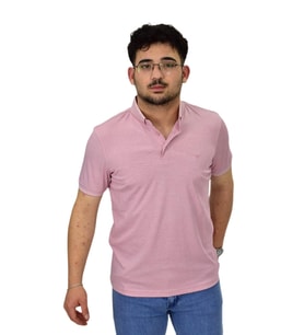 Erkek Büyük Beden Polo Yaka Merserize Tişört T3000 BGL-ST04534 (Pembe)