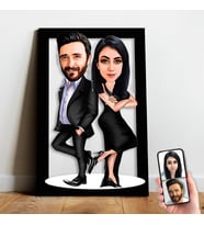 Karikatür Sevgili, Çift, Evli Tablo Hediye Model-1