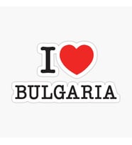 Bulgaristan Kalp Sticker Araba oto Etiket 17Cm