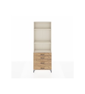 Arges Dolap 3 Raflı 4 Çekmeceli 88x30x243 Aytaşı-Çam