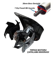 Veta Motorlu Tırpan Ucu Uyumlu Çapa Aparatı 26MM 7T