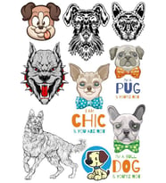 Köpek Pitbull Sticke Set-1 9 Parça Telefon, Tablet, Defter, Laptop Sticker