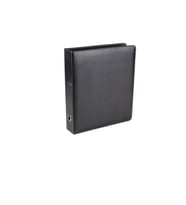 Evrak Sunum Tanıtım Firma Klasörü 5 cm 4 Halkalı A4 350 Yaprak Kapasiteli Ring Binder File Vegan 28x32 cm (Siyah)