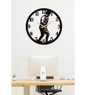 Gowpenart Atatürk Kocatepe Metal Siyah Ev & Ofis Duvar Saati - Hediyelik Saat - 1,5 Mm Kalınlık