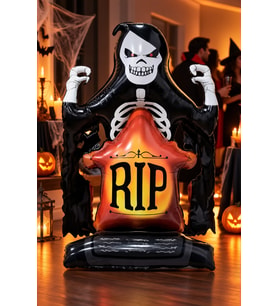 Halloween RIP Mezar Taşı Azrail Folyo Balon 70x110 cm Cadılar Bayramı Parti Ev Dekorasyon Süsü