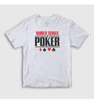 Presmono Unisex Çocuk Beyaz Wsop World Series Of Poker T-Shirt 363632tt (Beyaz)