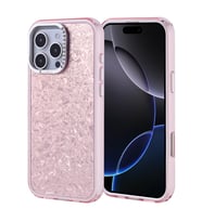 Apple iPhone 16 Pro Max Uyumlu Kılıf Taşlı Tasarımlı Zore Kapi Kapak (Pembe)