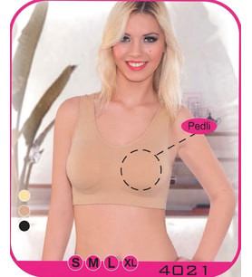 Ten Pedli Sporcu Sütyeni Büstiyer – Destekli Rahat Günlük Kadın Bralet S M L XL 4021