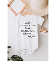 Sana Sevdanın Yolları Bana Karnıbahar Brokoli Özel Tasarım Bebek Zıbın Pamuklu Çıtçıtlı Body