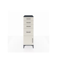 Kronos Dolap 4 Çekmeceli Tek Kapaklı 44x59x134 Antrasit-Aytaşı