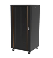 AGER 26U 600x600mm Dikili Tip Siyah Kabinet Agena AG-AN26U6060S1-CFAA-A-M1 Cam Kapak