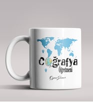 Kişiye Özel Coğrafya Öğretmeni Tasarımlı Beyaz Renk Kupa Bardak 5