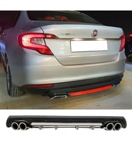 Fiat Egea Sedan Gri Difüzör Çiftli Yuvarlak Egzoz Görünümlü D Tip Difizör