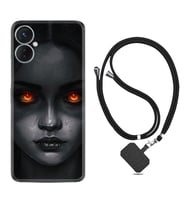 Tecno Spark 9T Kılıf Resimli Boyun Askılı İpli Desenli Silikon Series Dark Woman 1887