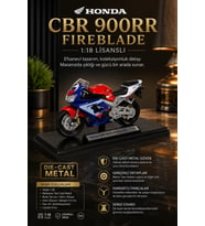 Lisanslı 1:18 Honda CBR 900RR Fireblade Diecast Metal Motosiklet Maketi Koleksiyonluk Oyuncak Motor