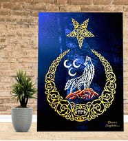 Kişiye Özel Bozkurt Tasarımlı Kanvas Tablo 30x50 cm