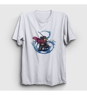 Presmono Unisex Beyaz Water Giyu Tomioka Anime Demon Slayer Kimetsu No Yaiba T-Shirt 298770tt