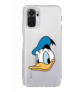 Xiaomi Redmi Note 10 4G  Kamera Korumalı Kapak Donald Duck Tasarımlı Şeffaf  Kılıf