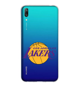 Huawei Y7 Pro 2019 Uyumlu Kapak LA Lakers Tasarımlı Şeffaf Silikon Kılıf