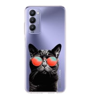 PrintiFy Tecno Camon 18 ile Uyumlu 1mm Slim Fit Kedi 3 050d Baskılı Şeffaf  Kılıf