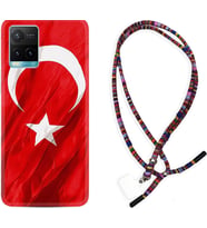 Vivo Y11S Y21S Y20 Y20S Y70 Kılıf Boyun Asklı Rasta Silikon Şanlı Türk Bayrağı 4 1401